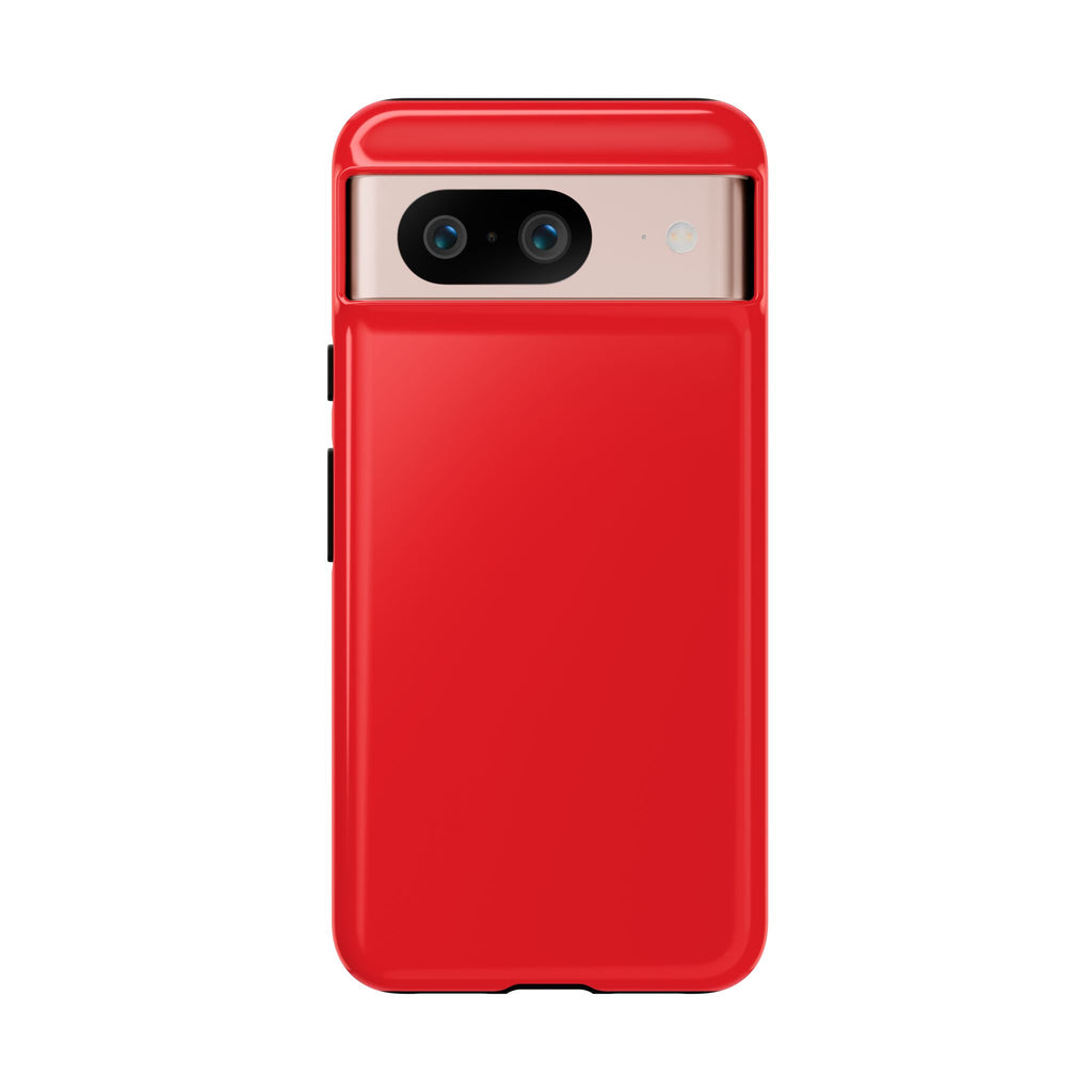 Bright Red Glossy Phone Case | Solid Color Hard Shell