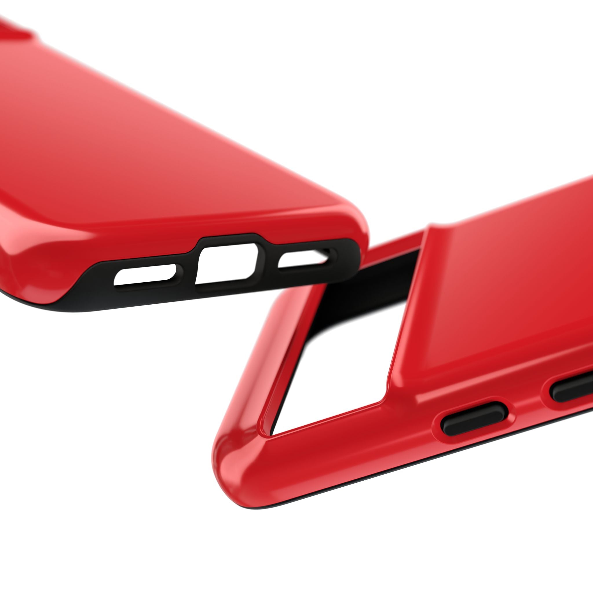 Bright Red Glossy Phone Case | Solid Color Hard Shell