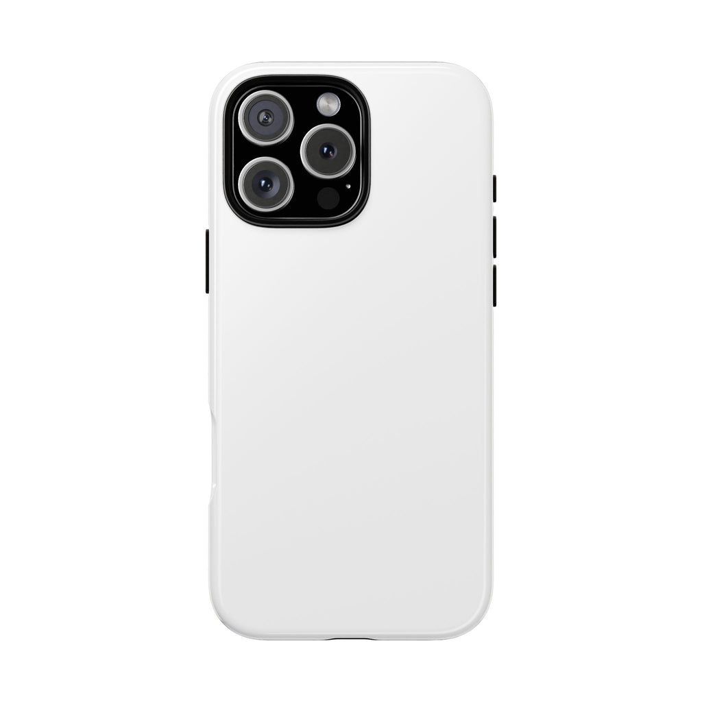 White phone case with camera cutout on a white background