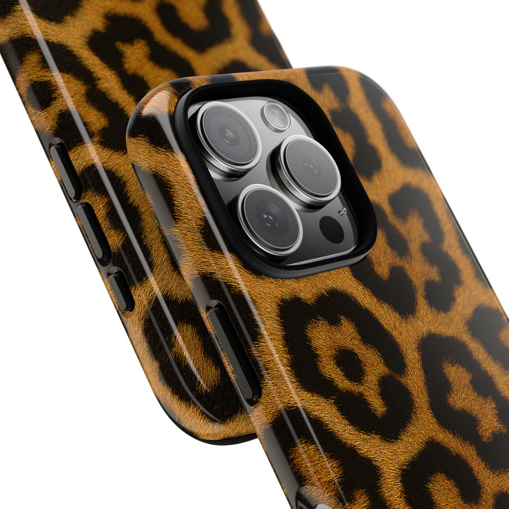 Leopard Print Phone Case – Safari Aesthetic Glossy Hard Shell