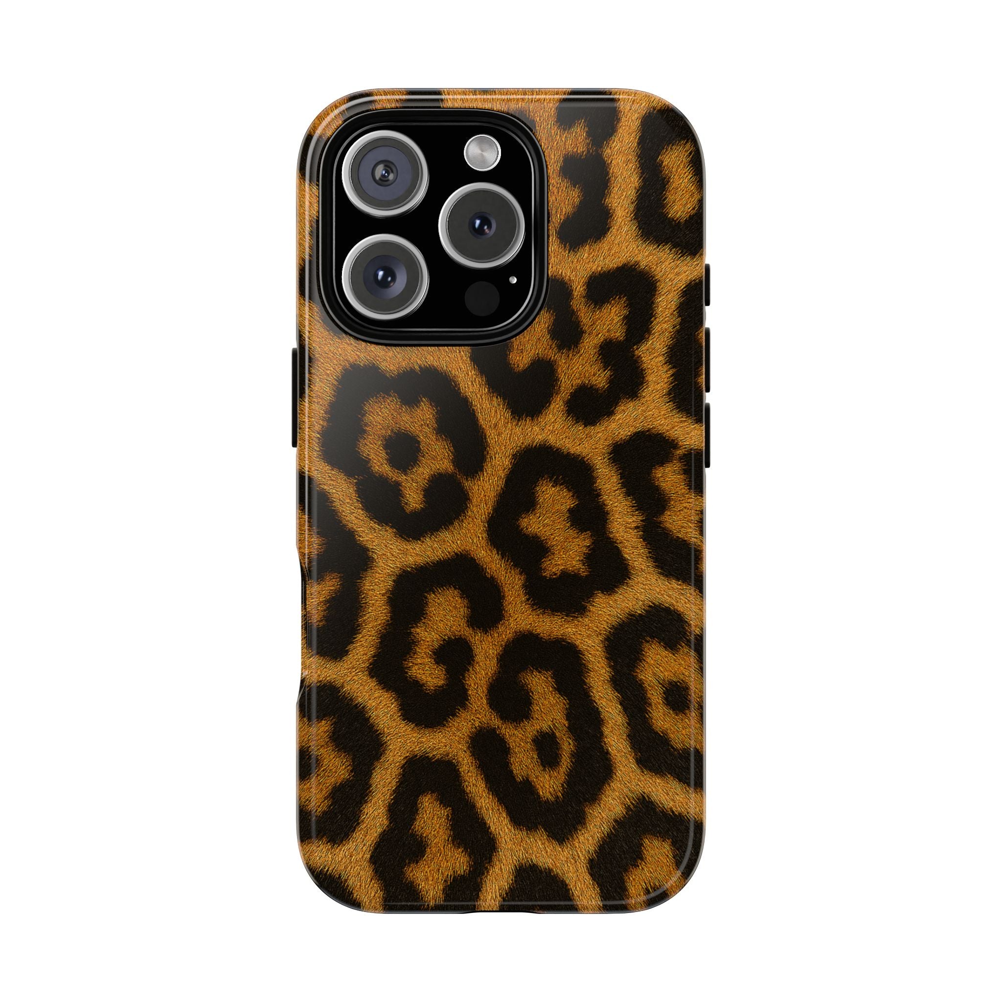 Leopard Print Phone Case – Safari Aesthetic Glossy Hard Shell