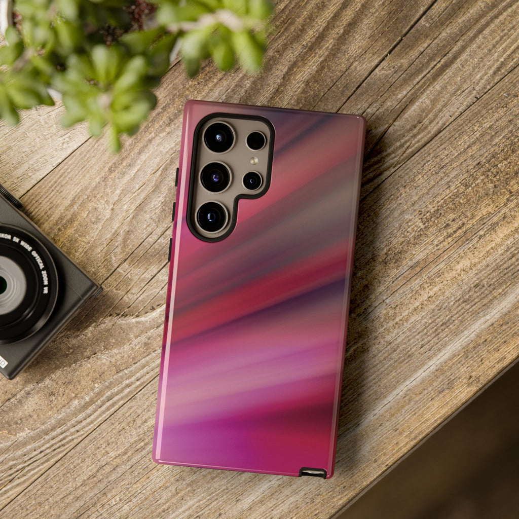 Abstract Gradient Phone Case – Red Purple Glossy Aesthetic Hard Shell