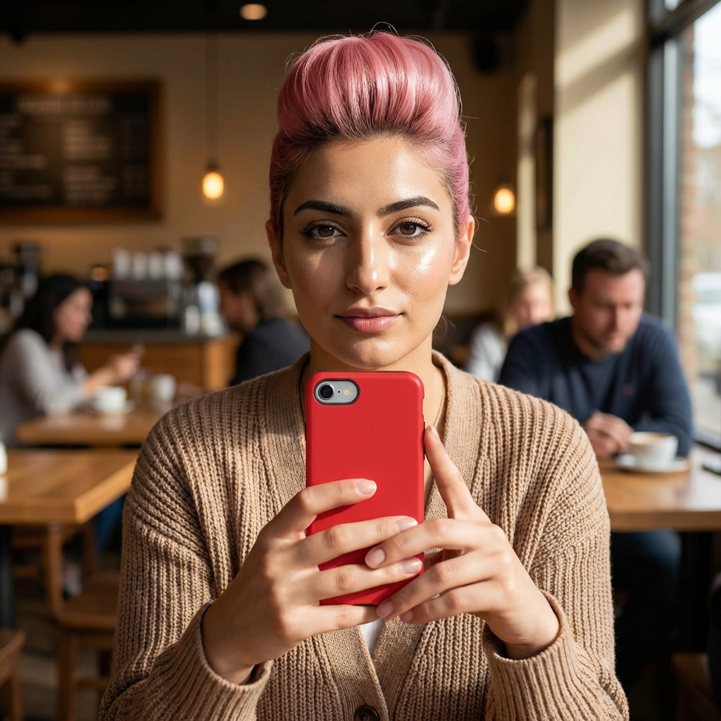 Bright Red Glossy Phone Case | Solid Color Hard Shell