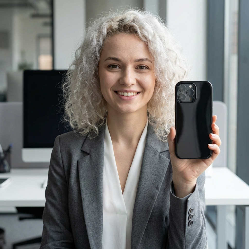 Glossy Black Phone Case | Durable Solid Color Hard Shell