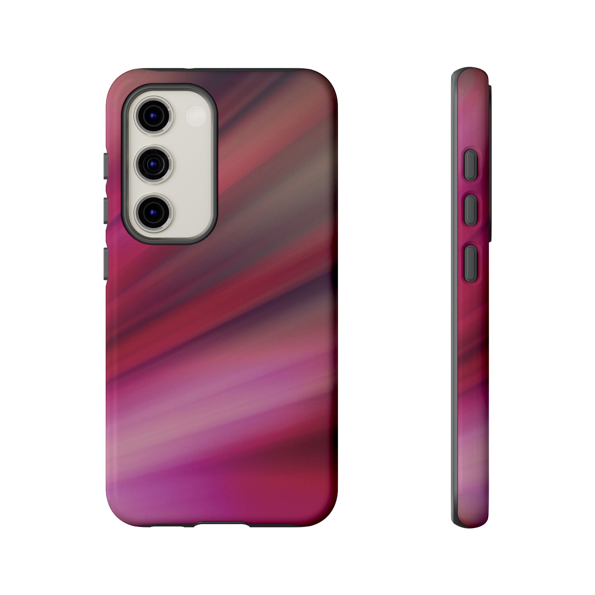 Abstract Gradient Phone Case – Red Purple Glossy Aesthetic Hard Shell