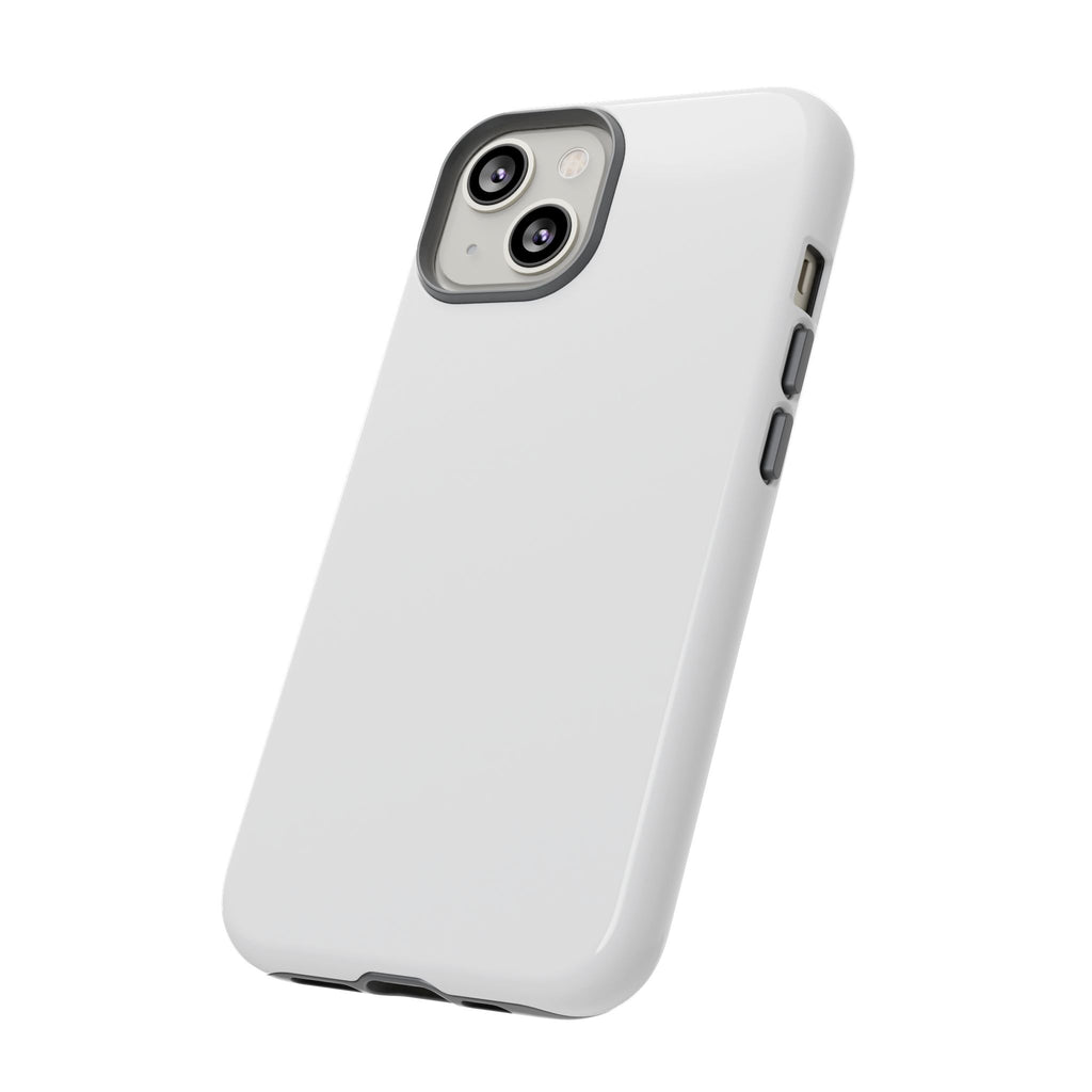 White phone case on a white background