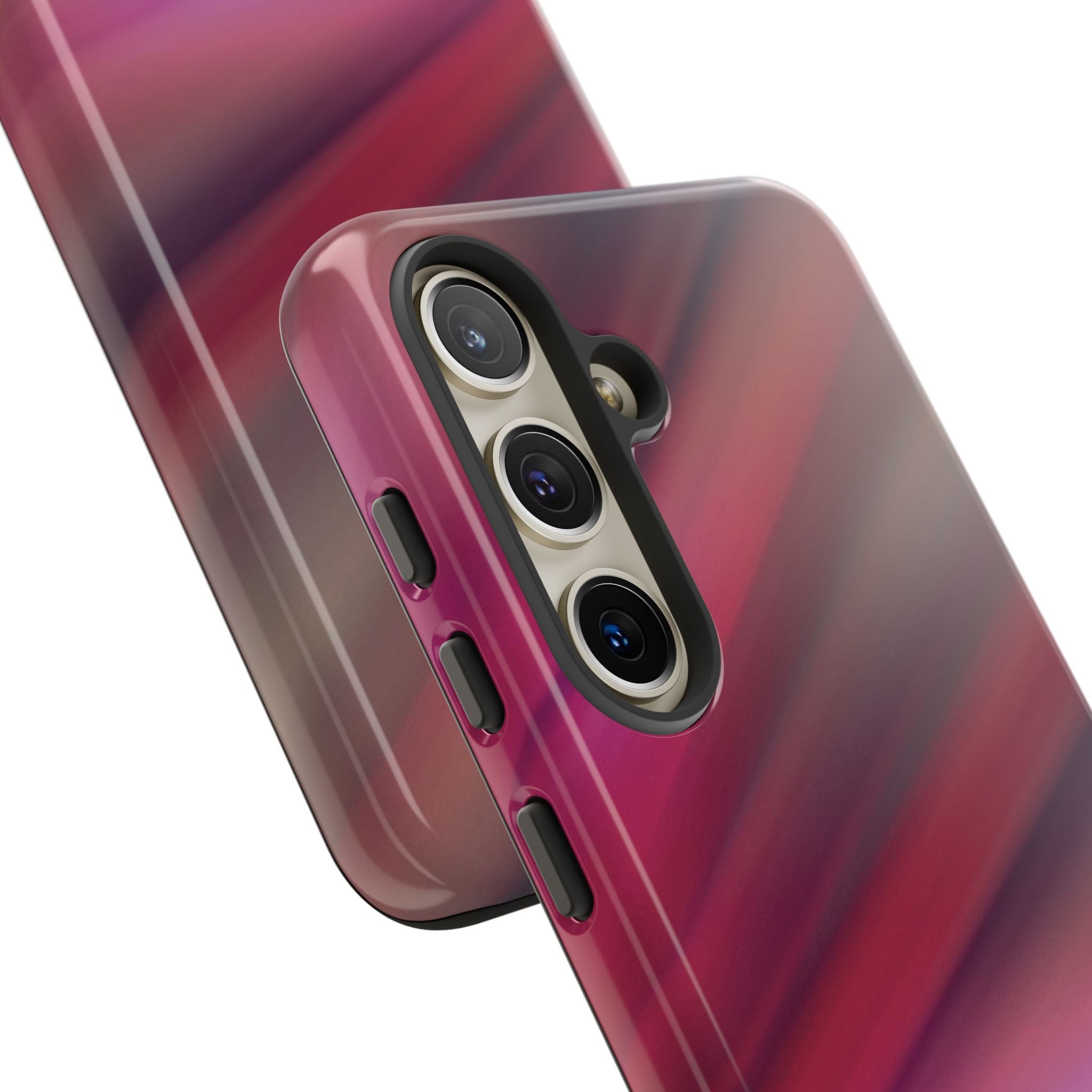 Abstract Gradient Phone Case – Red Purple Glossy Aesthetic Hard Shell