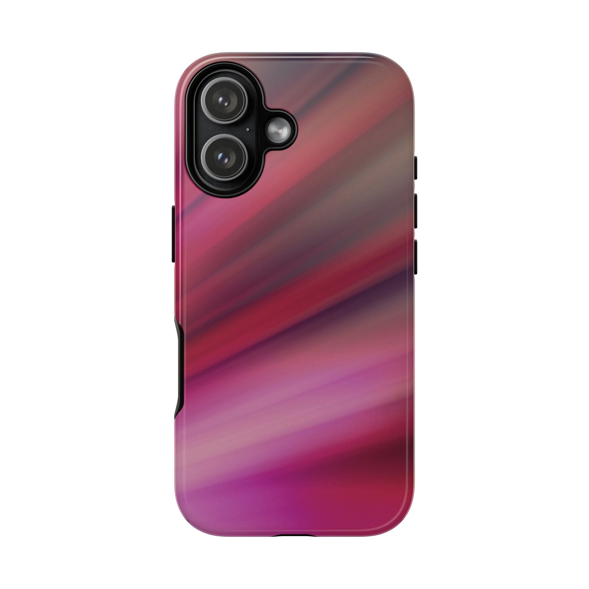 Abstract gradient phone case with red and purple glossy aesthetic color blend
