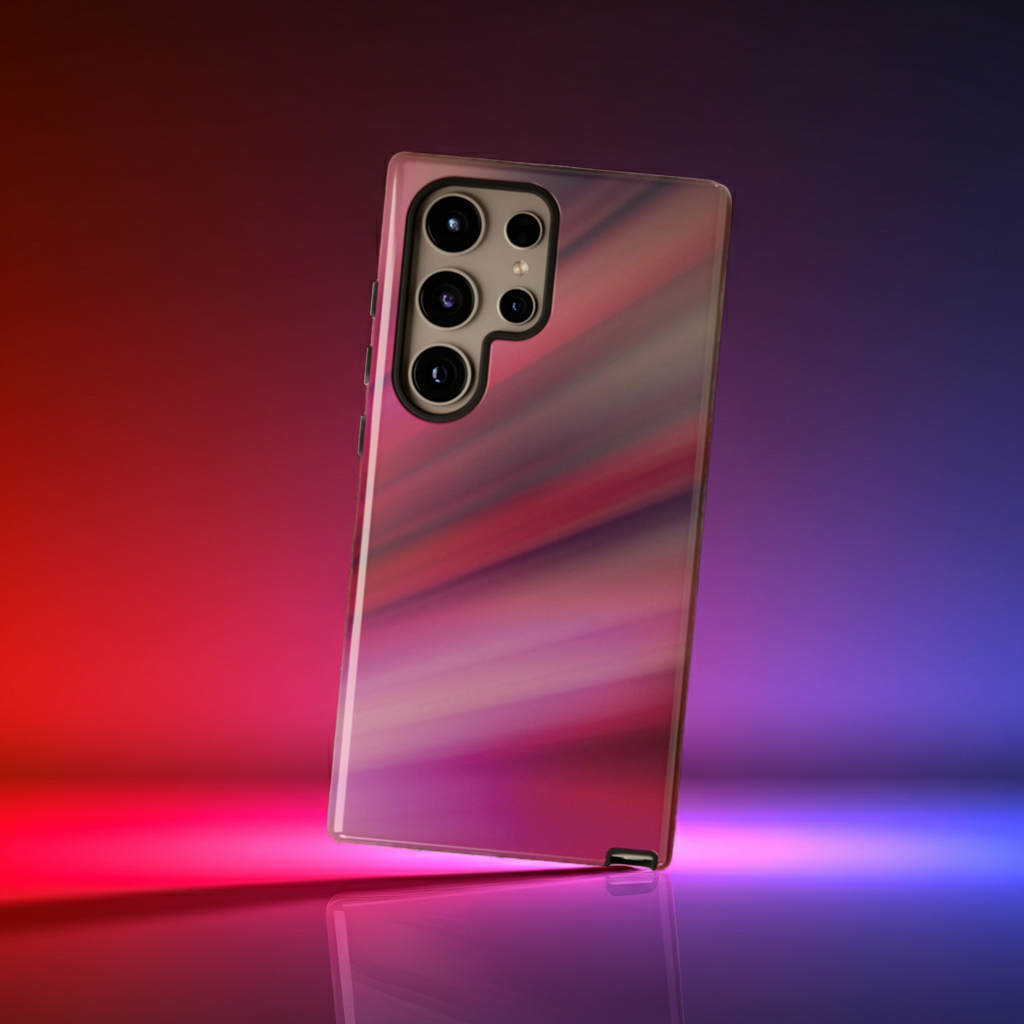 Abstract Gradient Phone Case – Red Purple Glossy Aesthetic Hard Shell